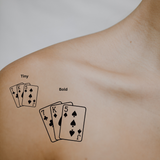 High Stakes — Play Your Hand ♠️♥️♣️♦️ by DOVIANA Tattoo Studio (height 0.5‘’)