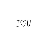 I ♥ U - A Tiny Love You Forever by DOVIANA Tattoo Studio (length 0.5‘’)