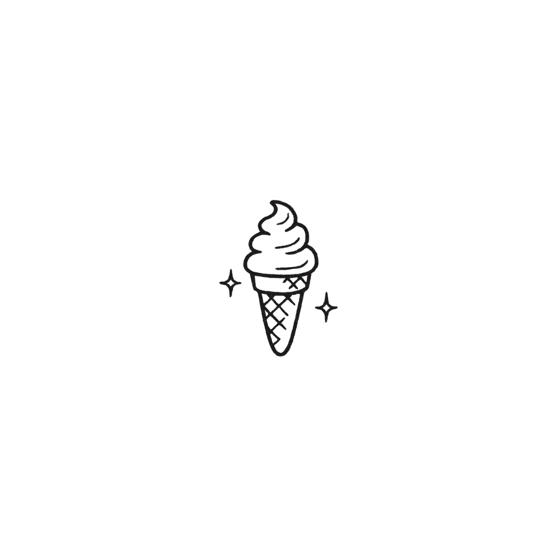 Fun, flirty, and full of charm — this hand-drawn ice cream cone is a delicious symbol of carefree days and simple pleasures. With its soft, sketchy lines and vintage feel, it’s the perfect fine line tattoo for those who love a little sweetness and know how to enjoy life, one scoop at a time.