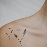 Lavender Sprigs — A Symbol of Calm & Natural Beauty by DOVIANA Tattoo Studio (height 0.9‘’)