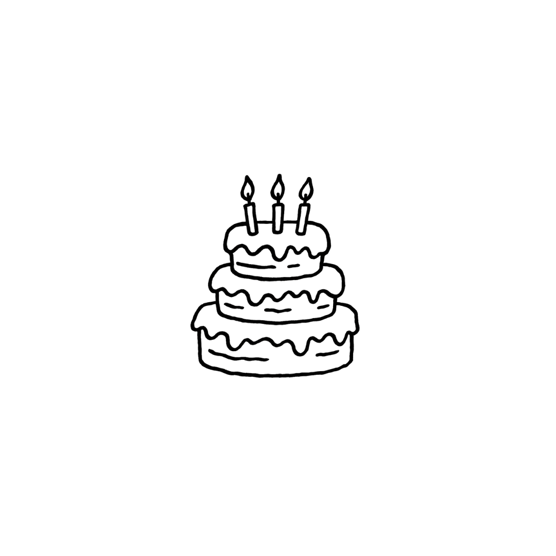 Let Them Eat Cake — Every Day’s a Party by DOVIANA Tattoo Studio (width 0.5‘’)