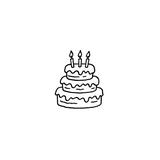 Let Them Eat Cake — Every Day’s a Party by DOVIANA Tattoo Studio (width 0.5‘’)