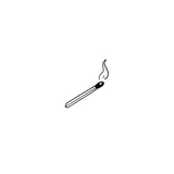 Lit Match — A Spark That Starts Everything by DOVIANA Tattoo Studio (length 0.6‘’)