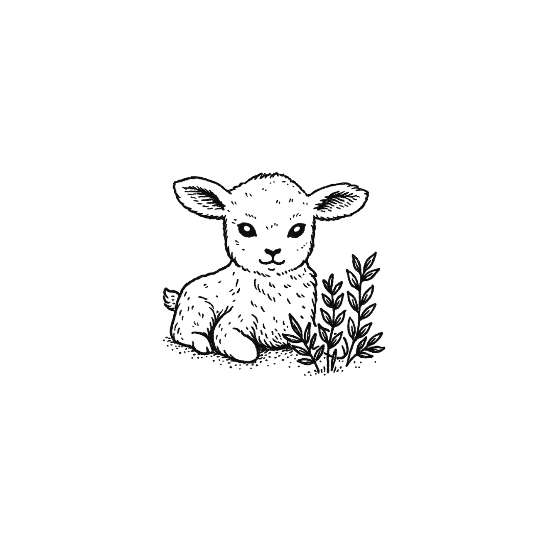 Little Lamb – Gentle Soul by DOVIANA Tattoo Studio (height 0.6‘’)