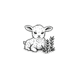 Little Lamb – Gentle Soul by DOVIANA Tattoo Studio (height 0.6‘’)