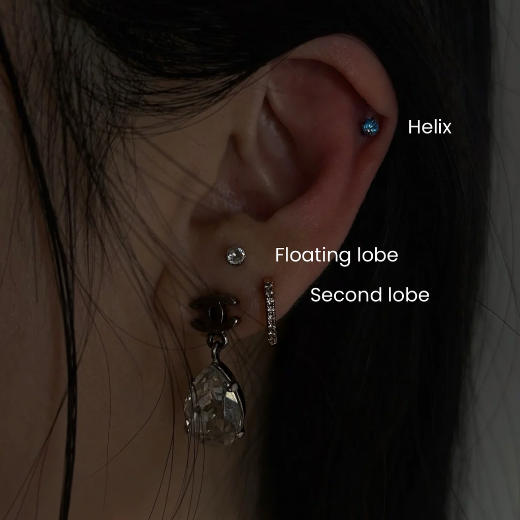 Lobe Piercing in NYC | 2nd, 3rd, 4th Lobe at DOVIANA