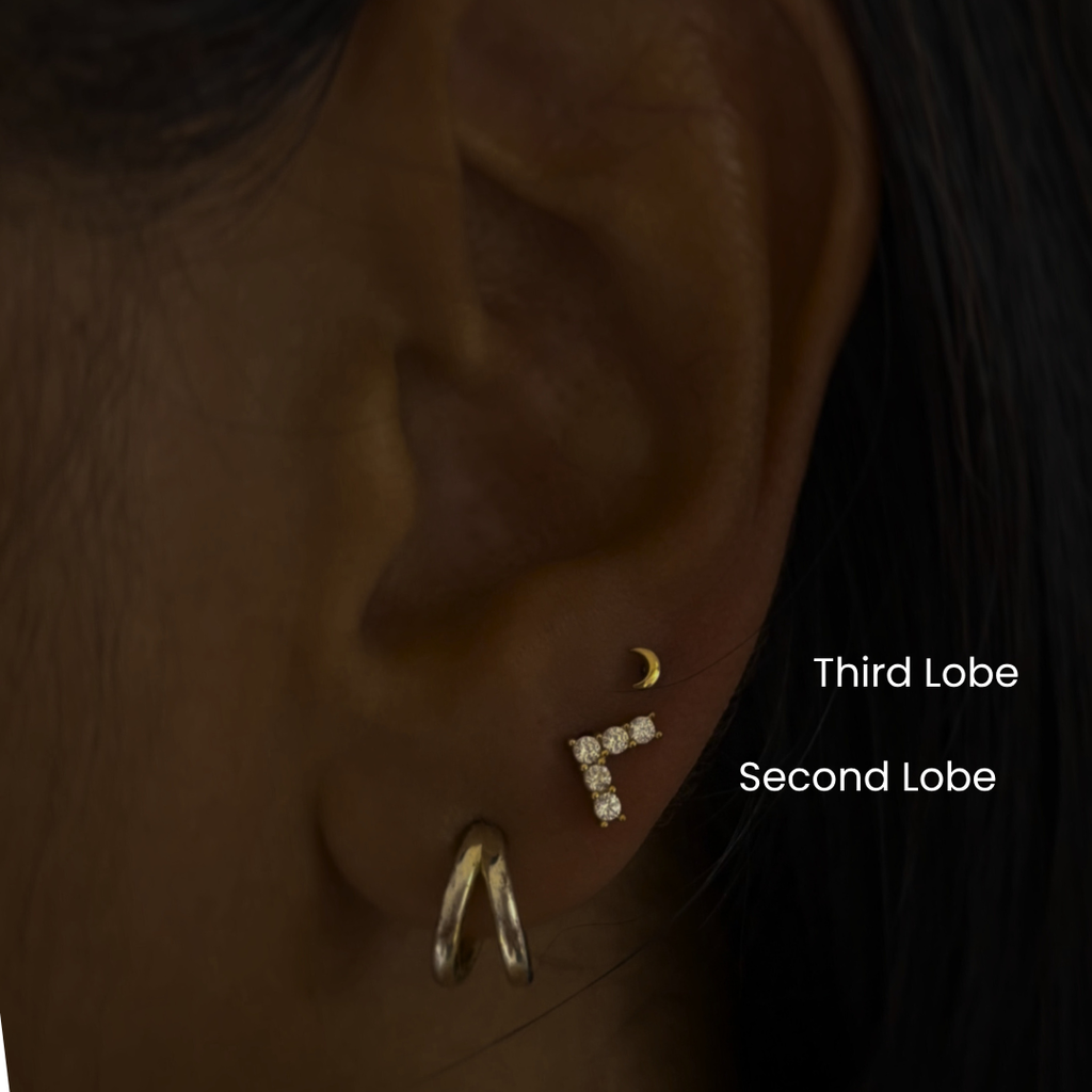 Lobe Piercing in NYC | 2nd, 3rd, 4th Lobe at DOVIANA
