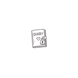 Locked Diary — A Symbol of Secrets & Self-Reflection by DOVIANA Tattoo Studio (height 0.4‘’)