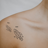 Love You to the Moon — Blast Off in Style by DOVIANA Tattoo Studio (height 0.5‘’)