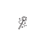 Magic Wand — A Spark of Everyday Magic by DOVIANA Tattoo Studio (height 0.5‘’)