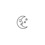 Moon & Stars — A Sky Full of Dreams by DOVIANA Tattoo Studio (height 0.48‘’)