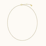 Minimal Gold Link Cuban Thin Cable Long Stacking Chain Necklace by Doviana