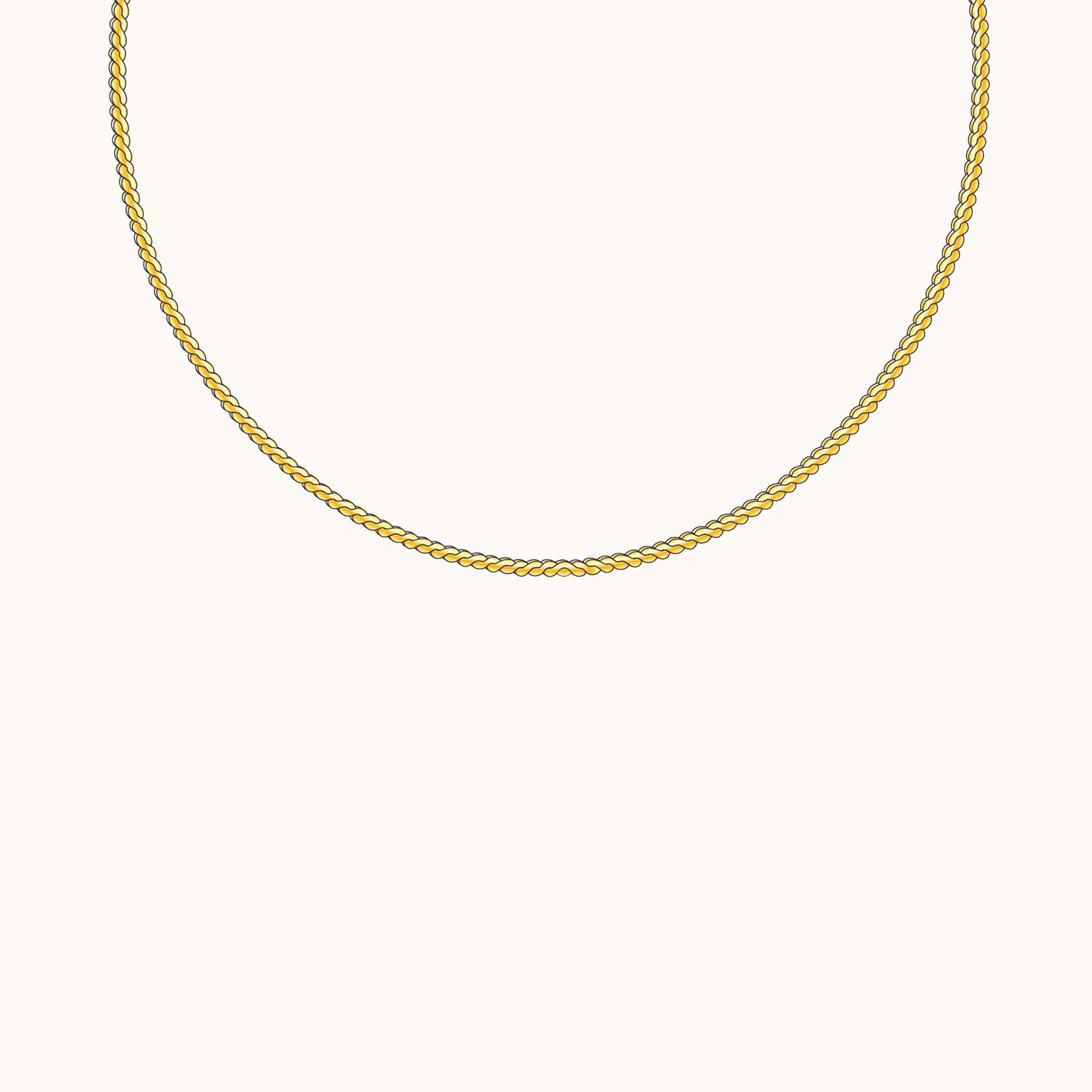 Stacking Thick Serpentine Shape Gold Snake Chain Necklace by Doviana