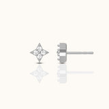 925 Silver Northern Star Celestial CZ Sterling Silver Studs by Doviana