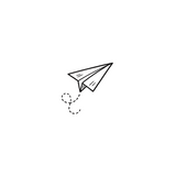Paper Plane — A Tiny Symbol of Freedom & Whimsy by DOVIANA Tattoo Studio (width 0.5‘’)