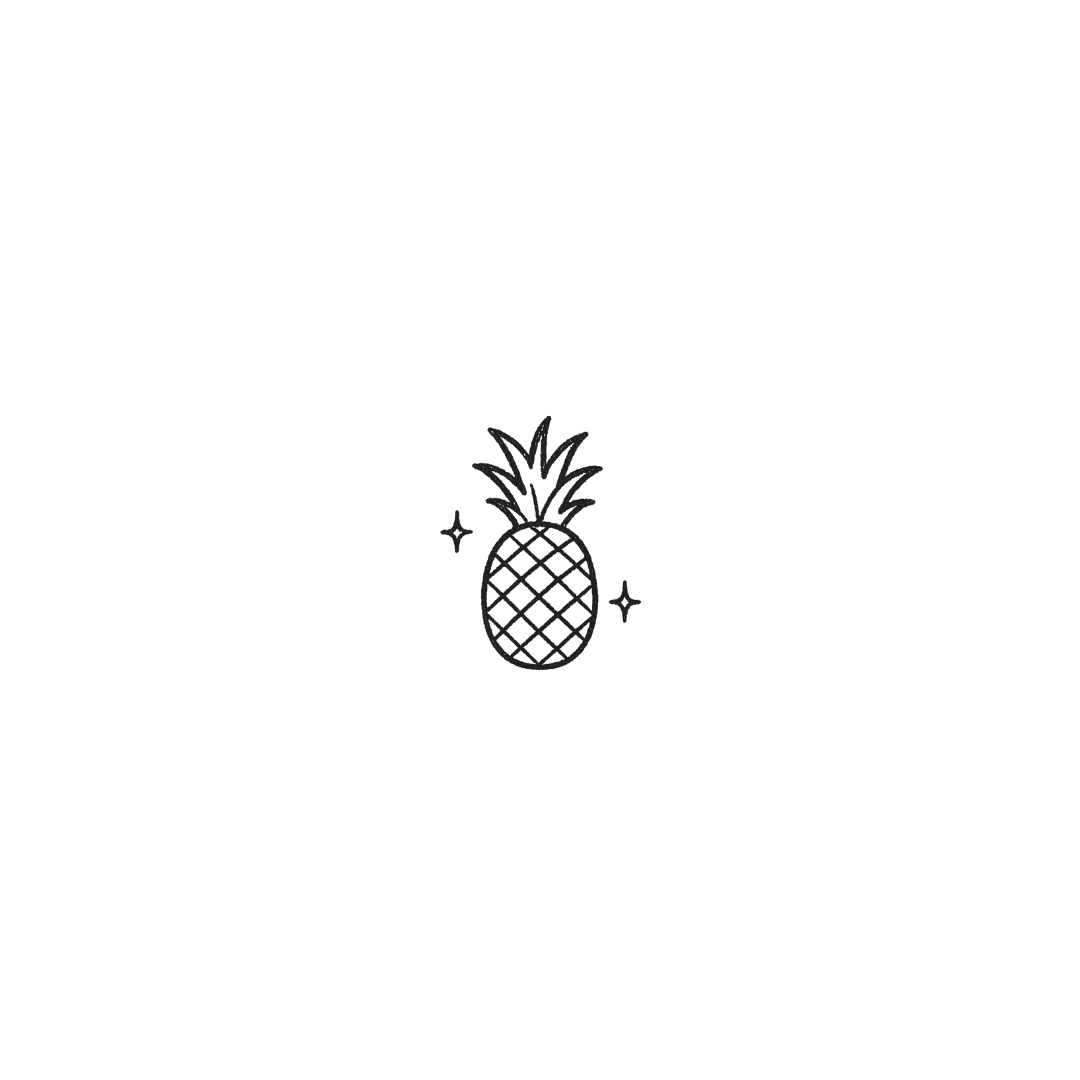 Pineapple — A Symbol of Sweetness & Strength by DOVIANA Tattoo Studio (height 0.4‘’) 