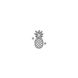Pineapple — A Symbol of Sweetness & Strength by DOVIANA Tattoo Studio (height 0.4‘’) 