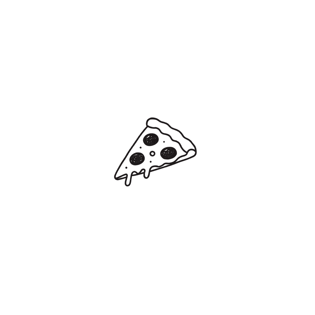 Pizza Slice — A Bite of Fun & Flavor by DOVIANA Tattoo Studio (height 0.4‘’)