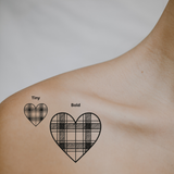 Plaid Heart — Cozy Vibes, Big Feels by DOVIANA Tattoo Studio (height 0.45‘’)