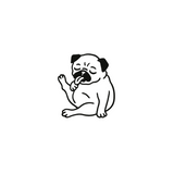 Pugged Out — Zero Worries, All Snuggles by DOVIANA Tattoo Studio (height 0.6‘’)