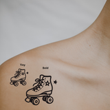Retro Roller Skates – A Symbol of Freedom & Joyful Movement by DOVIANA Tattoo Studio (height 0.5‘’)