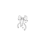 Ribbon Bow — A Symbol of Grace & Feminine Charm by DOVIANA Tattoo Studio (height 0.5‘’)