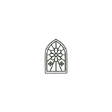 Sanctuary Bloom — Dainty Church Window Floral by DOVIANA Tattoo Studio (0.7‘’)