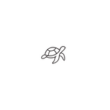 Sea Turtle — A Symbol of Wisdom & Calm Journeys by DOVIANA Tattoo Studio (height 0.3‘’)