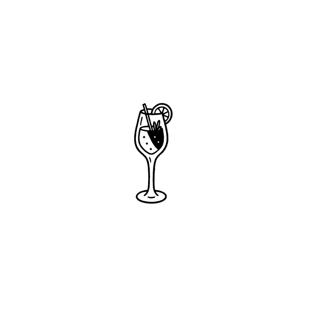 Sip Happens — Cheers to Good Vibes by DOVIANA Tattoo Studio (height 0.5‘’)