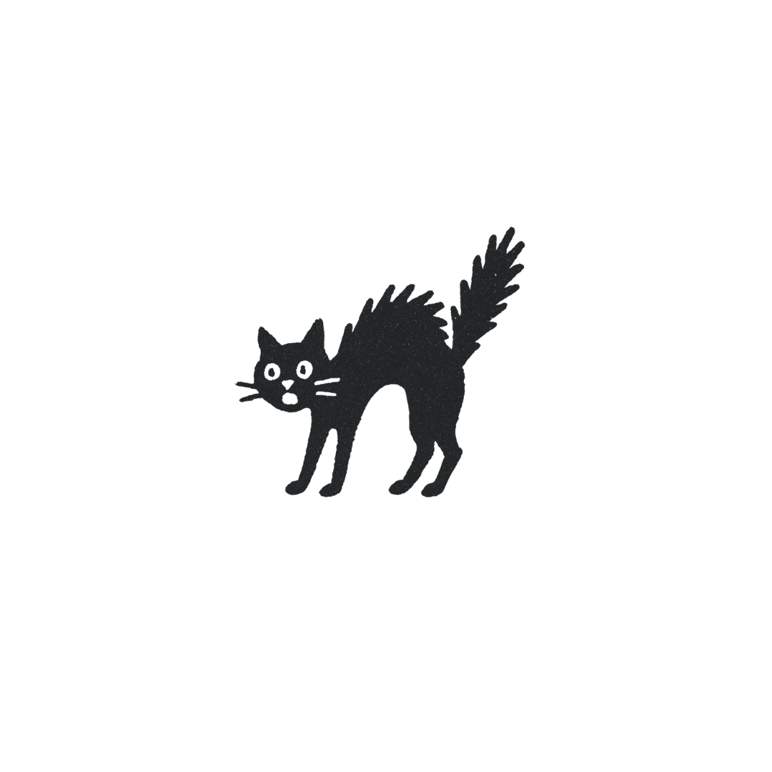 Spooked Kitty — Cute, Fierce, and a Little Extra by DOVIANA Tattoo Studio (width 0.6‘’)