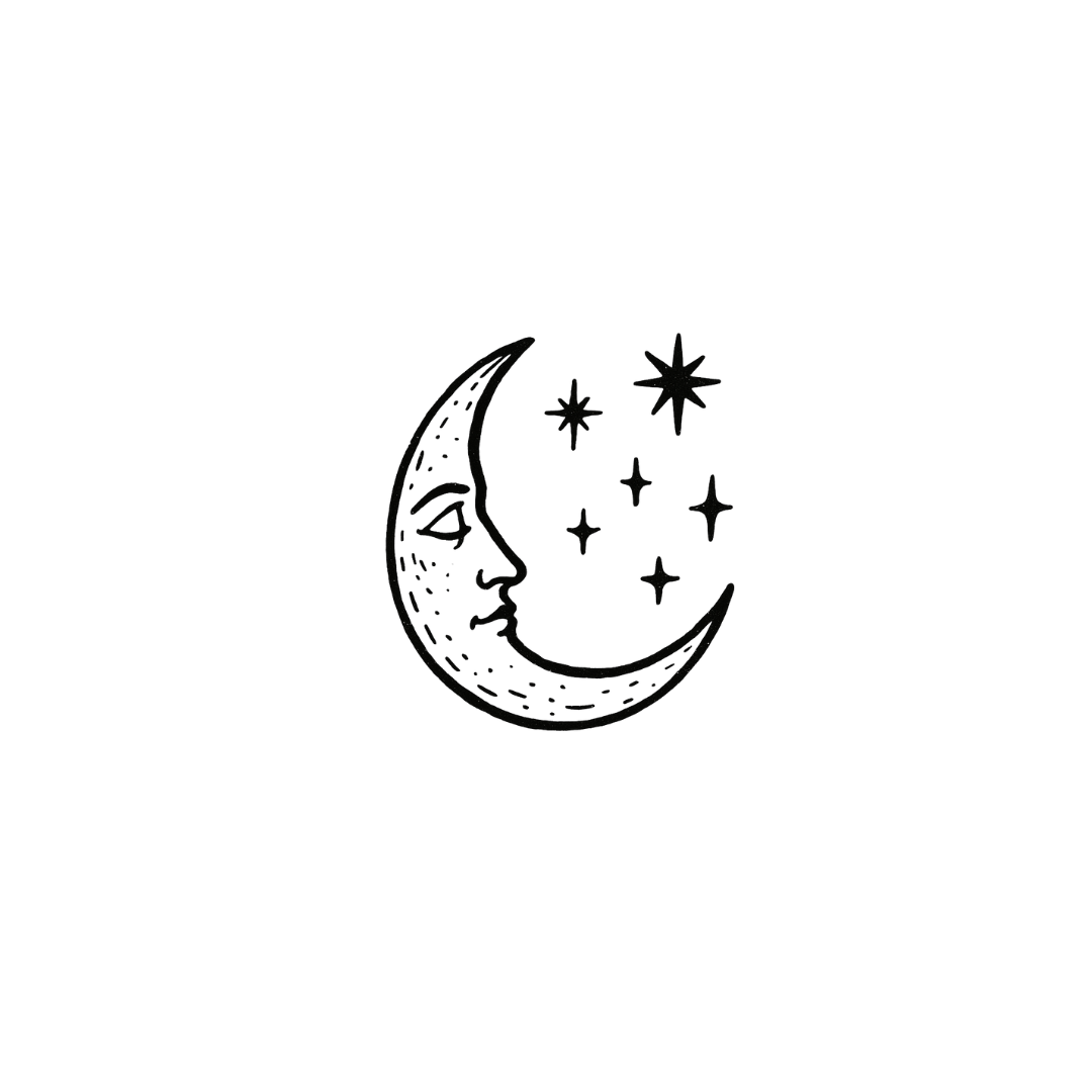 Stay Cosmic — Moonin’ & Vibin’ by DOVIANA Tattoo Studio (length 0.55‘’)