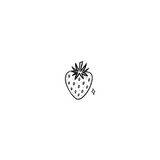 Strawberry — A Sweet Symbol of Love & Whimsy by DOVIANA Tattoo Studio (height 0.4‘’)