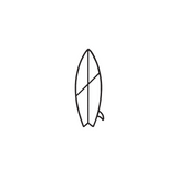 Surfboard — A Symbol of Freedom & Flow by DOVIANA Tattoo Studio (height 0.7‘’)