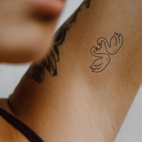 Swan Pair — Love in Perfect Harmony🦢 by DOVIANA Tattoo Studio (height 0.5‘’)