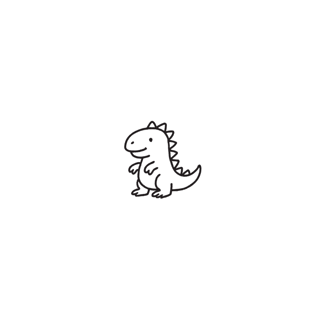 Tiny Dino — A Little Roar with Big Personality by DOVIANA Tattoo Studio (height 0.4‘’) 