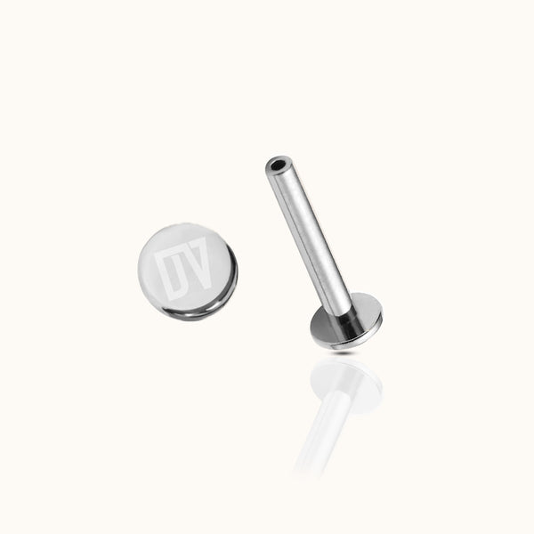 Titanium Threadless Labret Push Pin Flat Back Push Back Post Only – Doviana