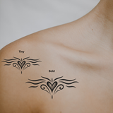 Tribal Flame Heart — Wild Love Tattoo by DOVIANA Tattoo Studio (height 0.48‘’)