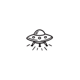 UFO - A Symbol of Wonder, Mystery & Out-of-This-World Vibes by DOVIANA Tattoo Studio (height 0.5‘’)