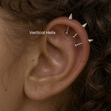 Vertical Helix Piercing NYC | Needle Piercing at DOVIANA