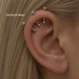 Vertical Helix Piercing NYC | Needle Piercing at DOVIANA
