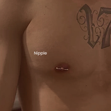 DOVIANA NYC nipple piercing service featuring barbell jewelry for professional body piercings and body jewelry styling in New York.