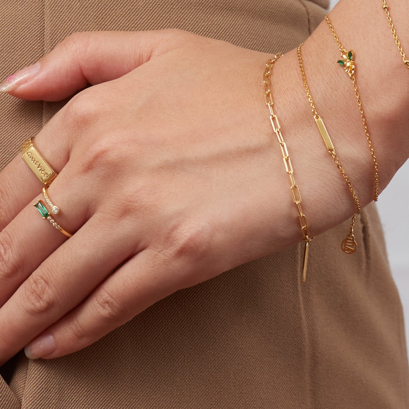 Stackable Delicate Rings that will not turn your finger green – Doviana