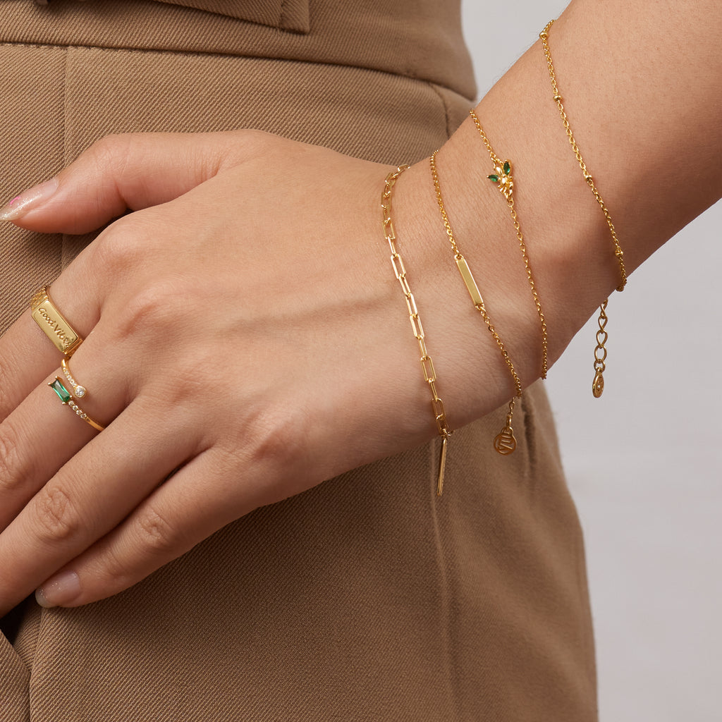 14K Gold Moda Box Chain Bracelet – Baby Gold