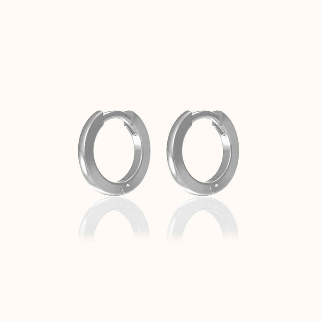 Twisted Mini Silver Huggie Hoops Twisted Mini Silver Huggie Hoops