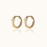 Cartilage Piercing Gold Huggie Hoops Overlap Hoop Earrings by Doviana