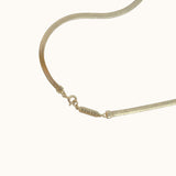 Flat Herringbone Snake Chain Necklace
