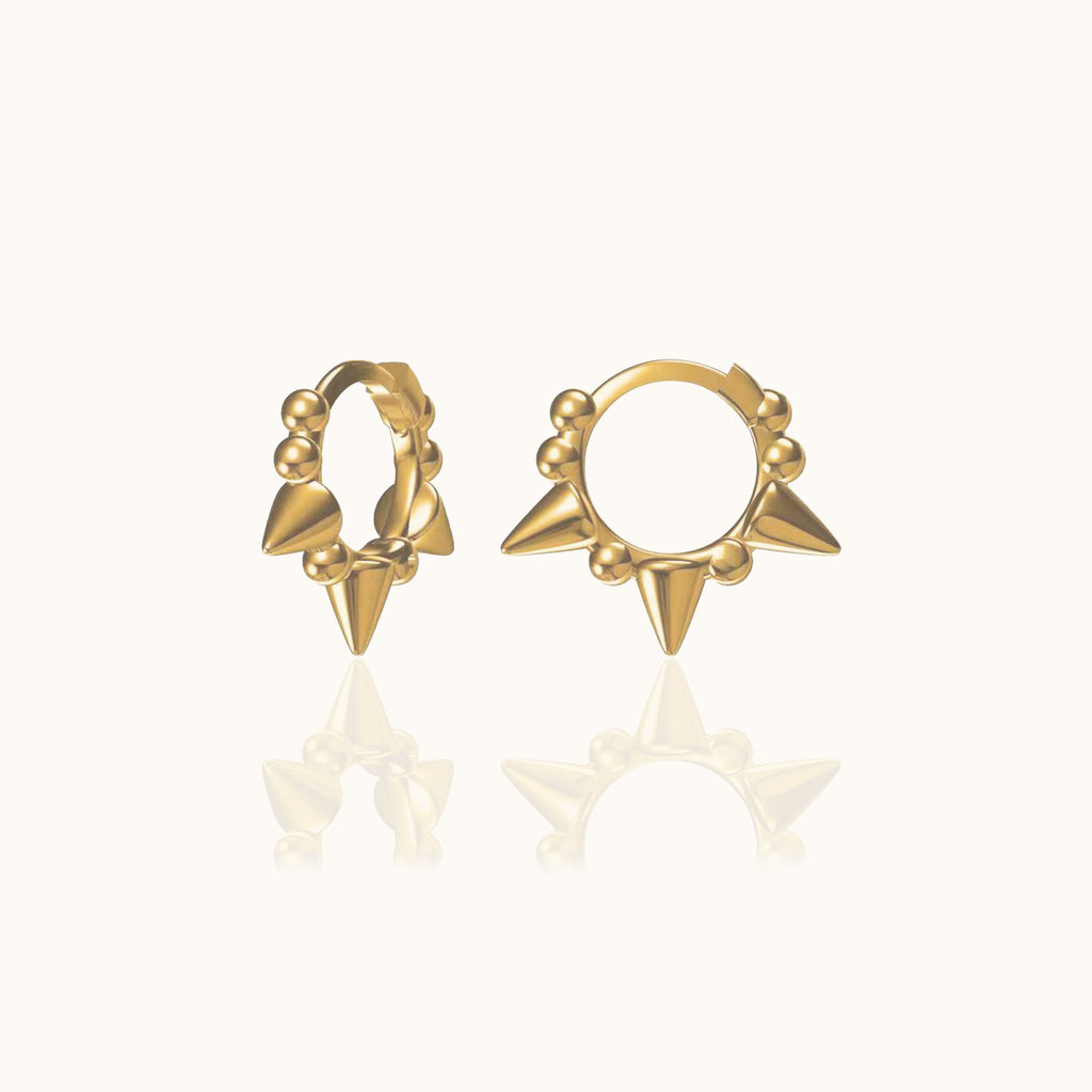 Huggie Earrings, 14K Gold Hoop Earrings, Mini Small Hoop 14K Gold / 7.5mm